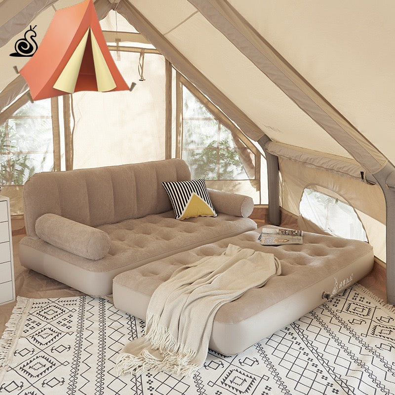 Luxury Air Sofa Bed Auto Inflatable Air Mattress Best for Camping must have for Home & Car. King Size Bed 6 Feet by 5