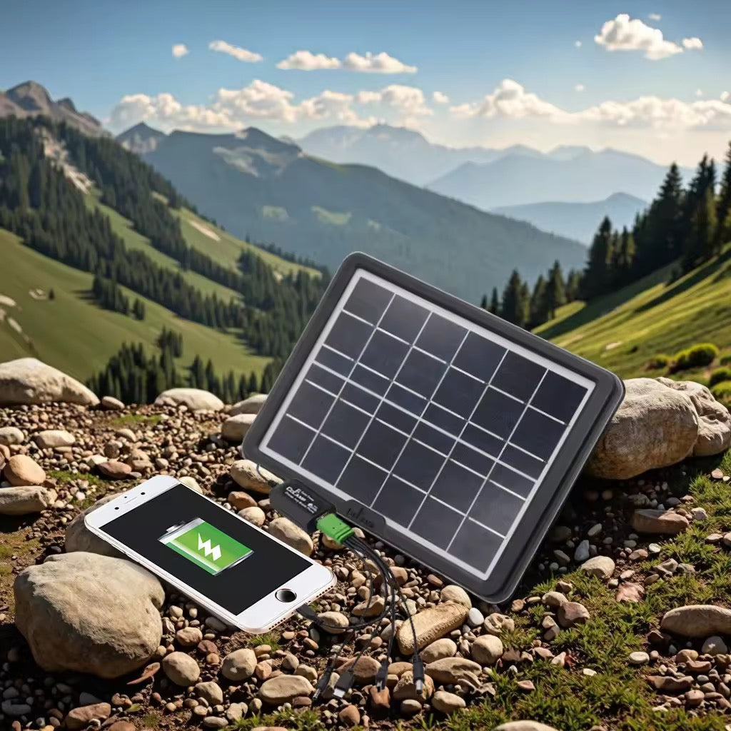 Portable Outdoor Solar Charger 25 Watt - Camping Trekking Travel Picnic power up Charge mobile Accessories Battrey