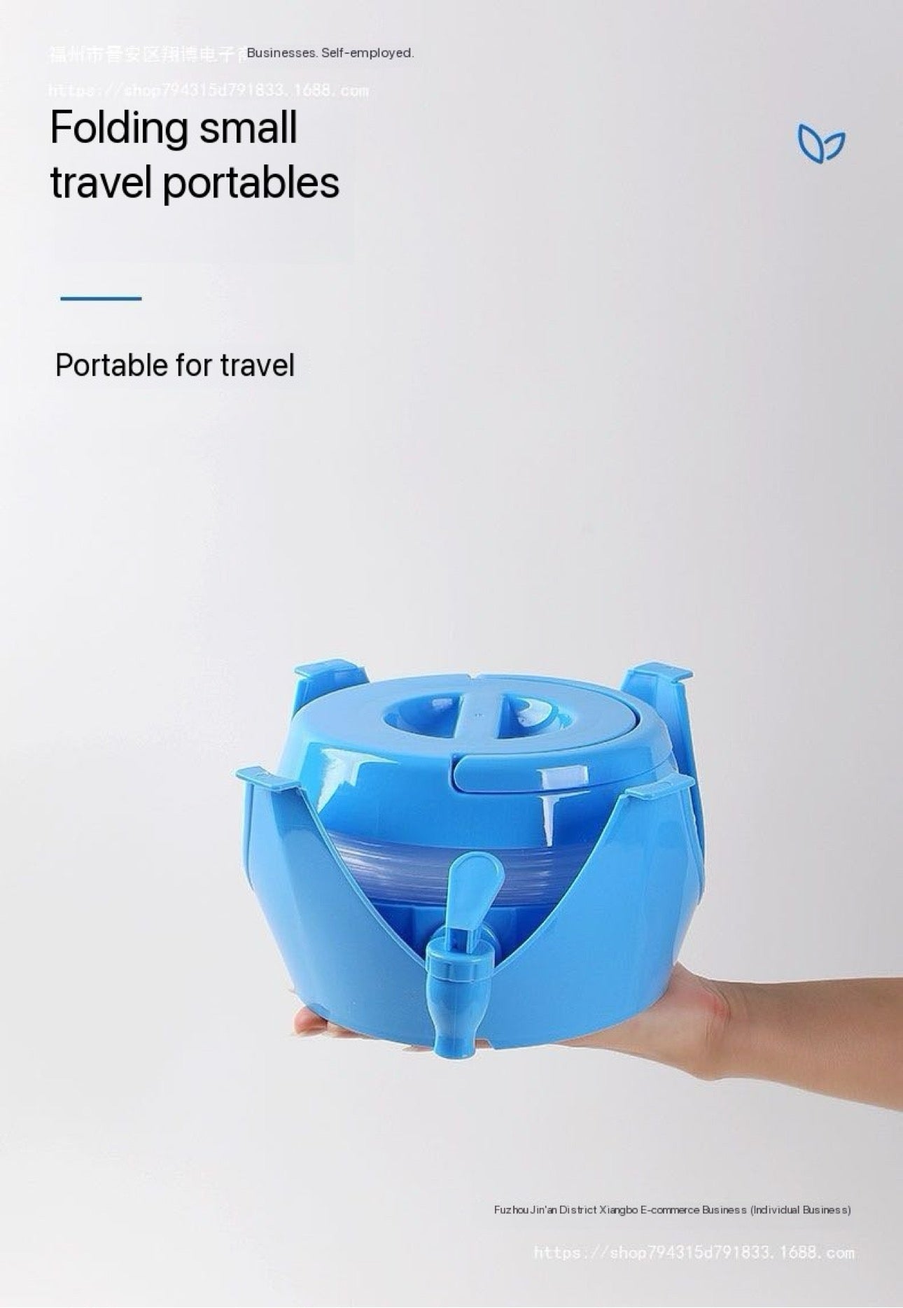 Outdoor Camping Folding Water Container Bag Portable Folding Water Storage Bag With Knob Faucet Bag