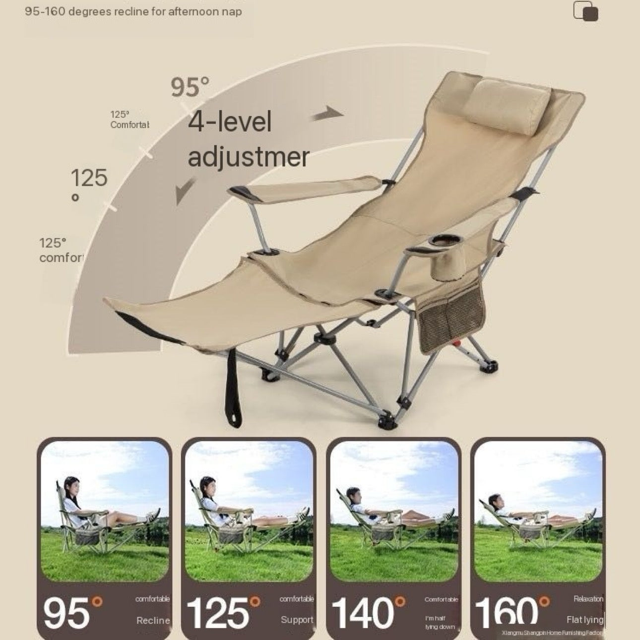 Sleeping Chair Relax Pro Seat or Sleep carry anywhere Car Camping Rooftop Travel Trekking