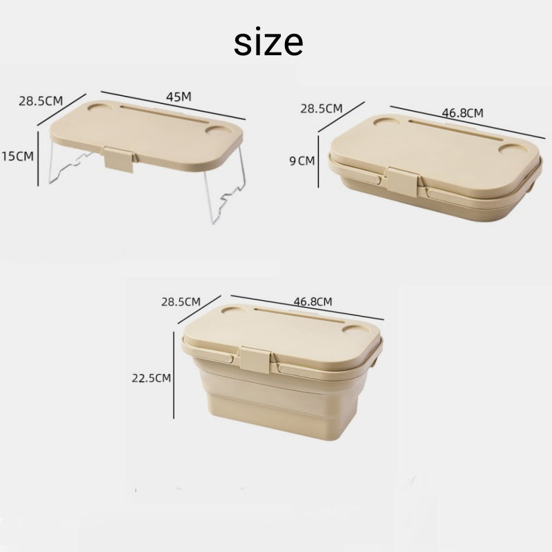 Outdoor Picnic Storage Box Portable Handle Plastic Foldable Camping Basket For Fruits and Other Picnic Stuffs