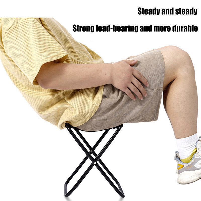 Pocket Chair Double Foldable Outdoor Stool Seat Hiking Chair Ultra Light Weight Portable Small Size Picnic Fishing Folding Pocket Chair