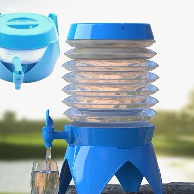 Outdoor Camping Folding Water Container Bag Portable Folding Water Storage Bag With Knob Faucet Bag