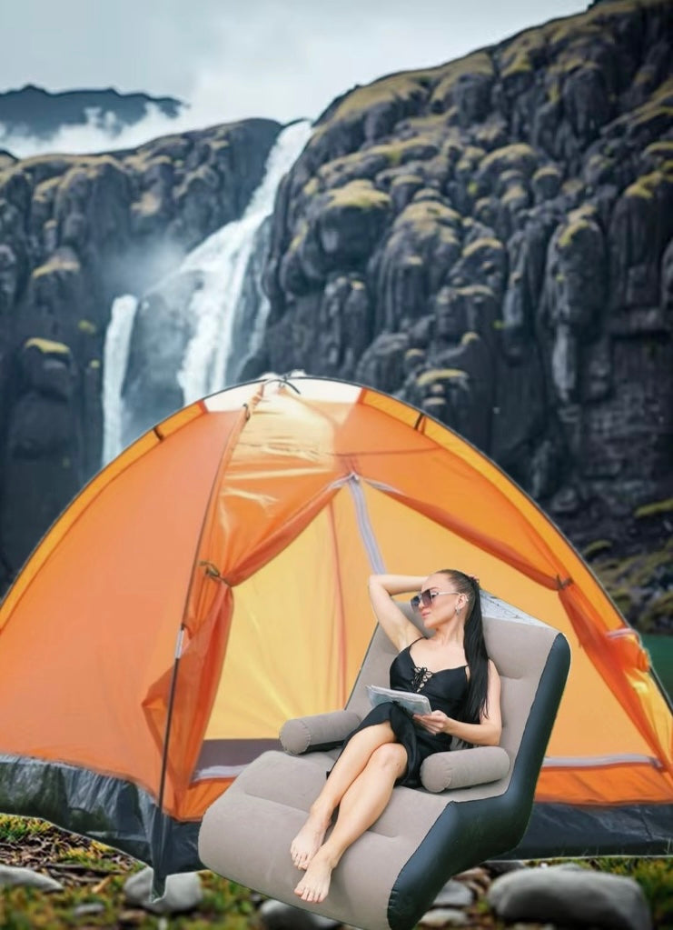 Ultimate Camping Luxury Sofa Air inflatable Auto Easy Ultra Portable & Inflatable Free Chargeable Super Pump