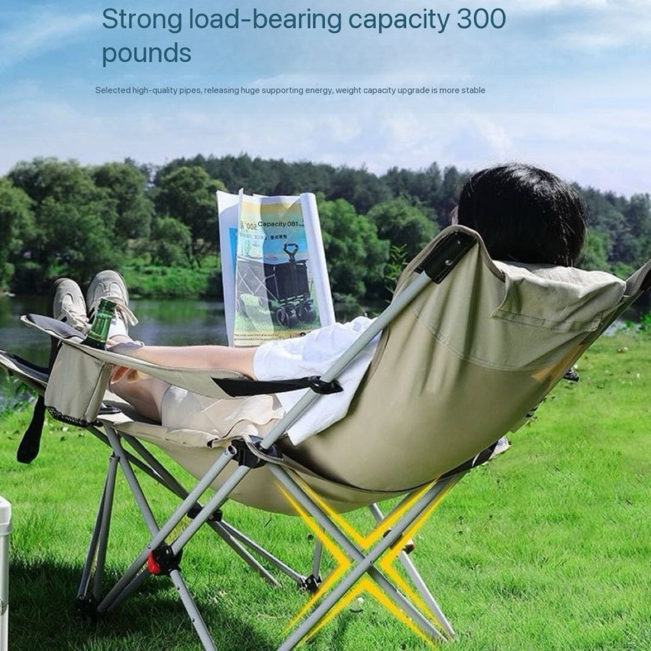 Sleeping Chair Relax Pro Seat or Sleep carry anywhere Car Camping Rooftop Travel Trekking