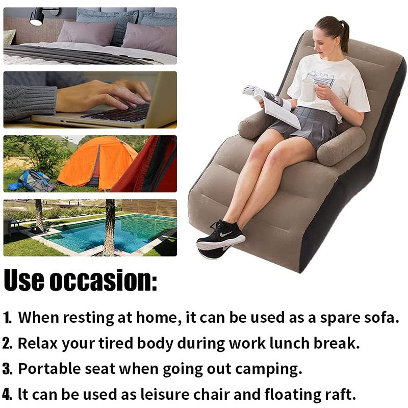 Ultimate Camping Luxury Sofa Air inflatable Auto Easy Ultra Portable & Inflatable Free Chargeable Super Pump