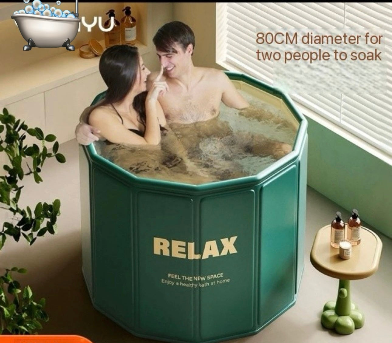 Portable Bathtub Relax Pro Outdoor Rooftop ice bath Camping Trekking Travel Home Foldable