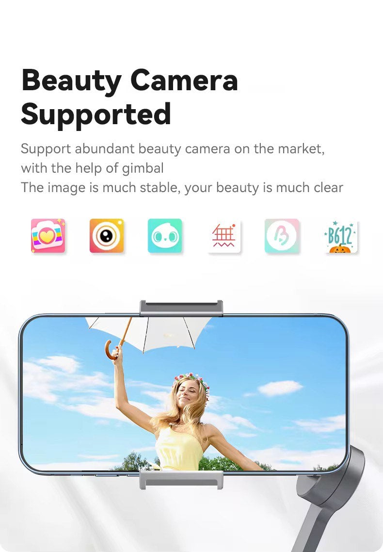 FUNSNAP Capture Foldable 3 Axis Handheld Gimbal Stabilizer Smartphone Capture Selfie Stick; Capture Your Every Camping and Outdoor Moment