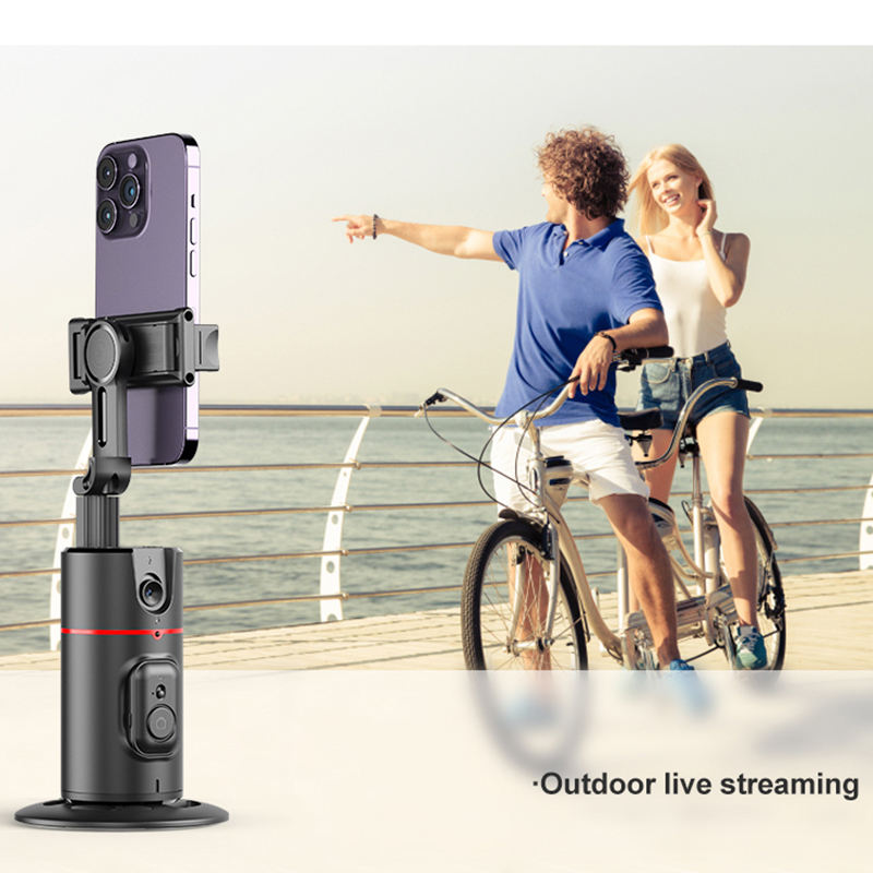P02 AI Face Tracking Gimbal – Auto Tracking, 360° Rotation, Wireless Phone Stabilizer & Tripod for Solo Camping & Vlogging