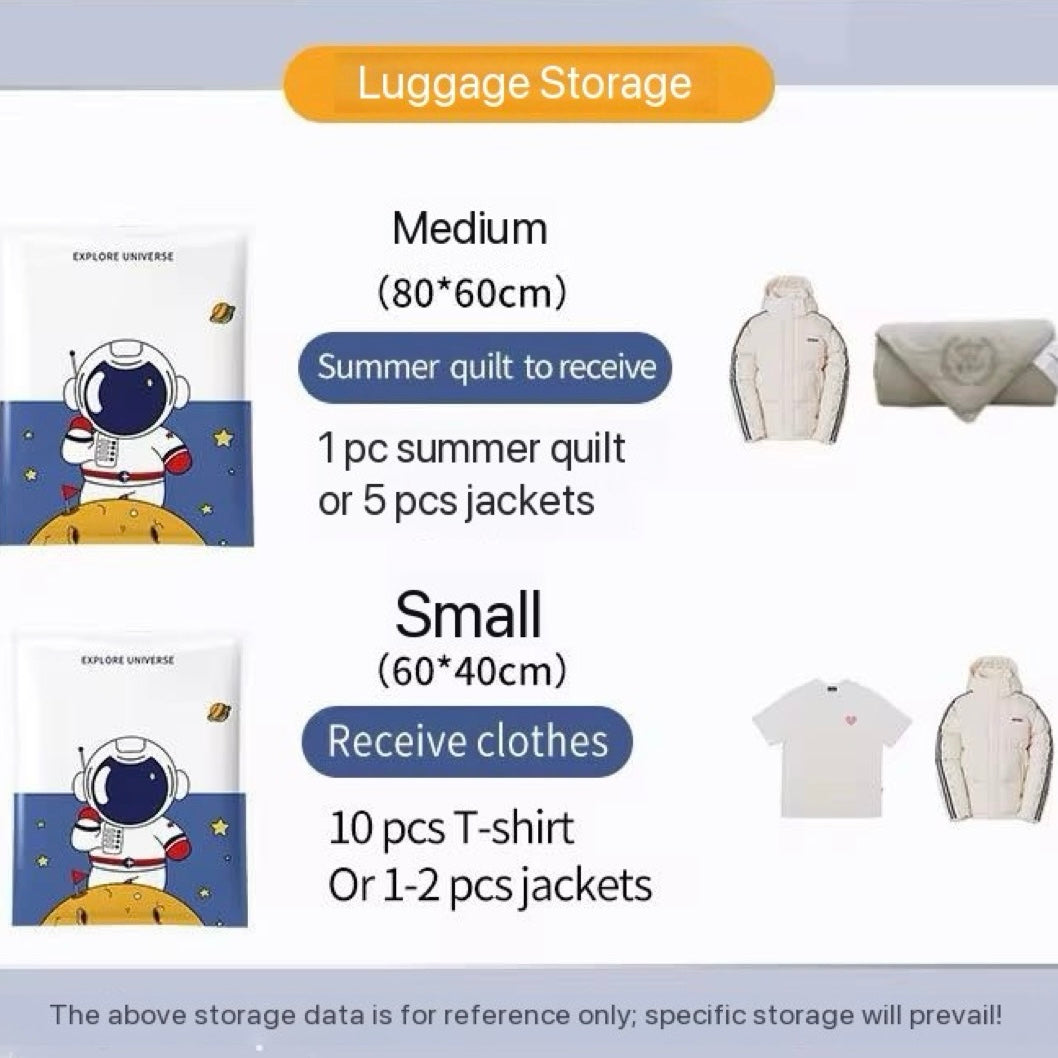 Vacuum Storage Astronauts compression Bag - Organized Travel Trekking or Camping  even home improvement space saving is a must with Free Electric Pump 3+1 Storage Bags