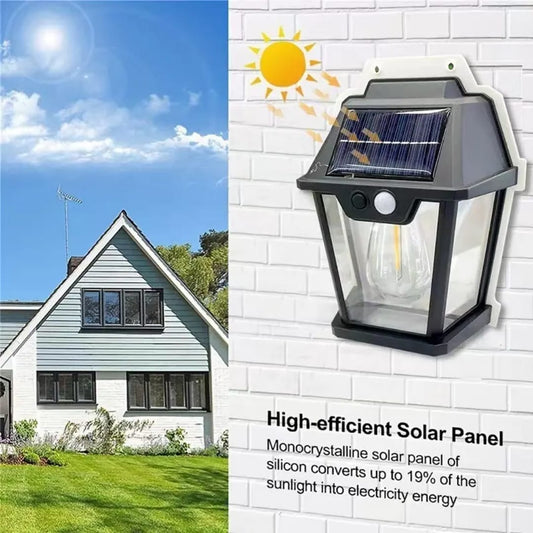 Solar Wall Lights Sensor Light Outdoor Travel Trekking Camping Picnic 10 Lumen Solar Powered Solar Light Tungsten Filament Lamp Outdoor Warm Lighting Waterproof