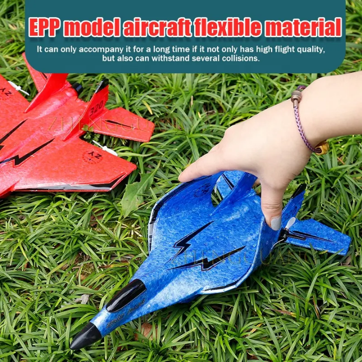 RC Toy Plane Light & Safe ZY P320 Pro - 2.4GHz Remote Control Airplane, Portable Hand Launch Glider for Beginners, Outdoor Flying Fun for Travel, Trekking, Camping, and Picnic Adventures For Adults & Kids