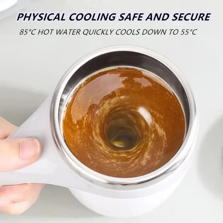 Modern Design 304 Stainless Steel Durable Convenient And Practical Magnetic Coffee Mug with Electric Automatic Stirring Thermal Insulation Portable For Both Indoor And Outdoor As Well As Gift Giving