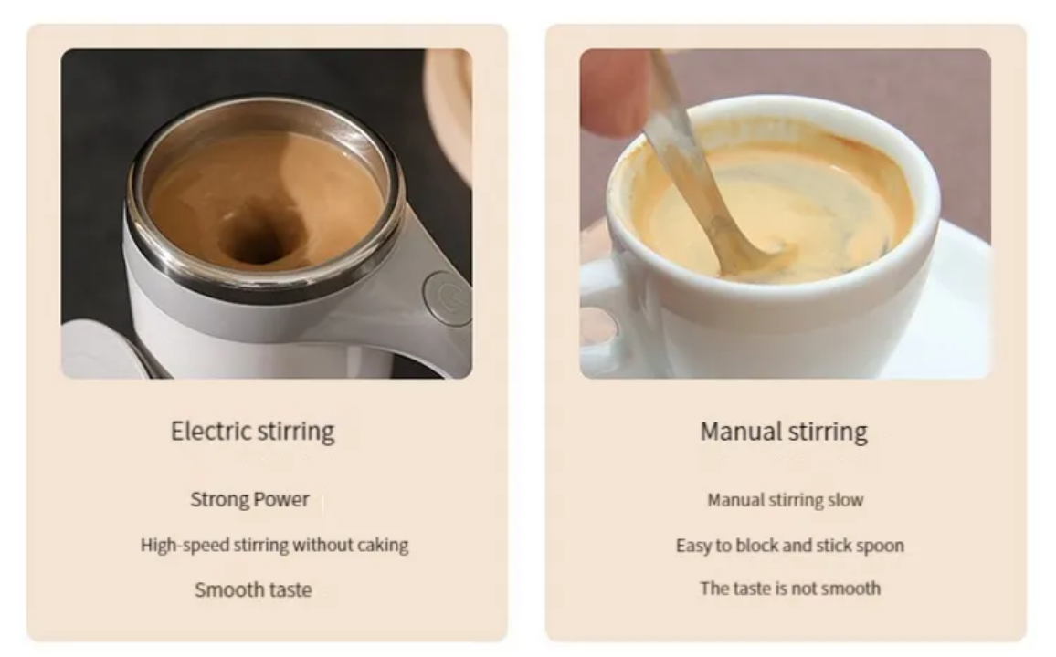 Modern Design 304 Stainless Steel Durable Convenient And Practical Magnetic Coffee Mug with Electric Automatic Stirring Thermal Insulation Portable For Both Indoor And Outdoor As Well As Gift Giving