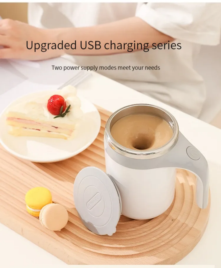 Modern Design 304 Stainless Steel Durable Convenient And Practical Magnetic Coffee Mug with Electric Automatic Stirring Thermal Insulation Portable For Both Indoor And Outdoor As Well As Gift Giving