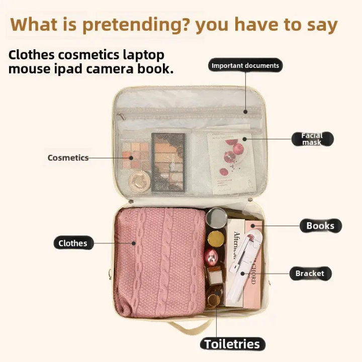 Portable Large Travel Organizer Bag High Quality Durable Cosmetics Storage Bag Wholesale Fashion Waterproof Handbag For Picnic Trekking Camping And Outdoor