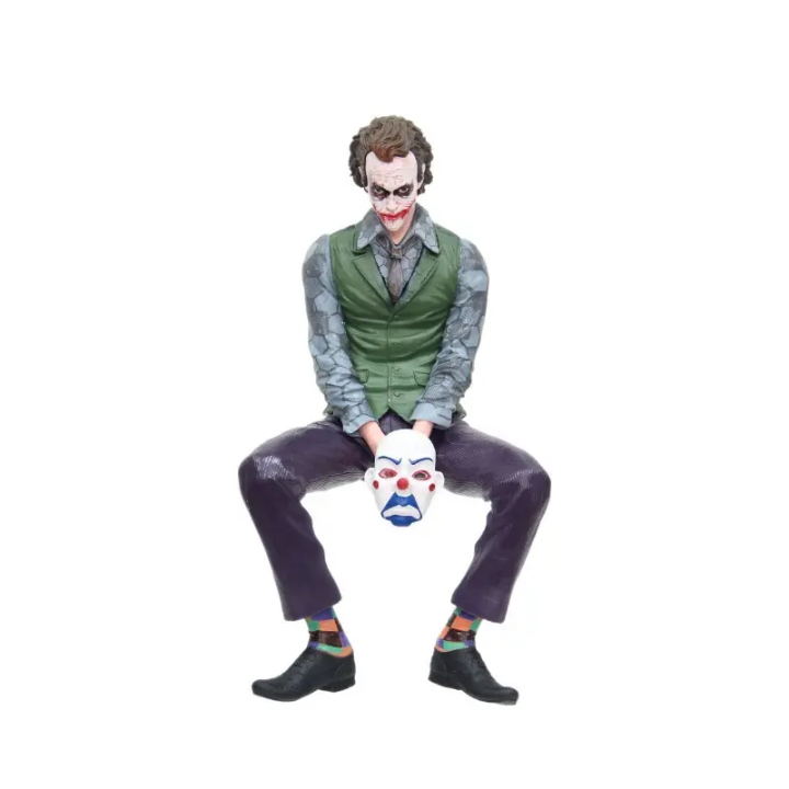 Seated Custom Anime PVC Joker Toy Figure 15cm Joker With Mask Sitting Model Static Ornament Action Figure A Little Upgrade For Your Room, Bike, Car, Bicycle And Many More