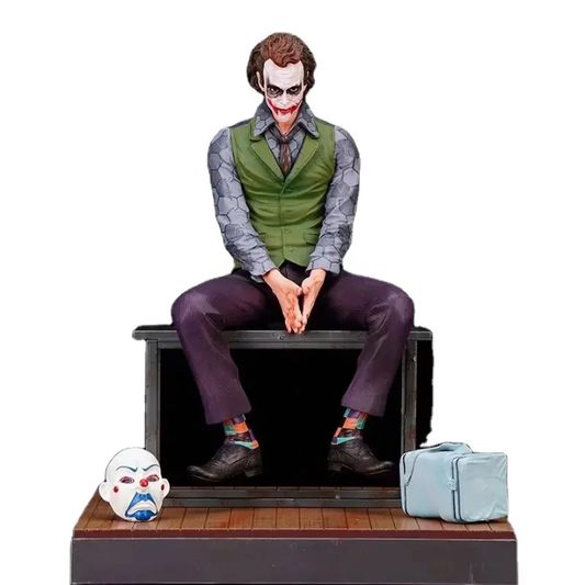Seated Custom Anime PVC Joker Toy Figure 15cm Joker With Mask Sitting Model Static Ornament Action Figure A Little Upgrade For Your Room, Bike, Car, Bicycle And Many More