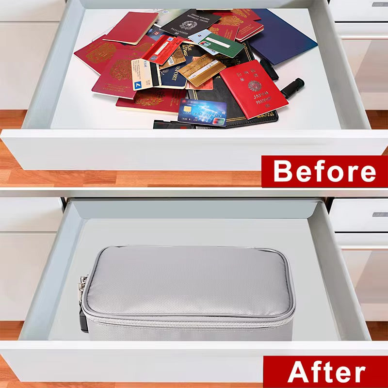 Fireproof Waterproof Documents Bag 300 plus certificates one big compartments 5 Side Passport Photo Laalpurja Cheque Book with zipper lock handle premium quality