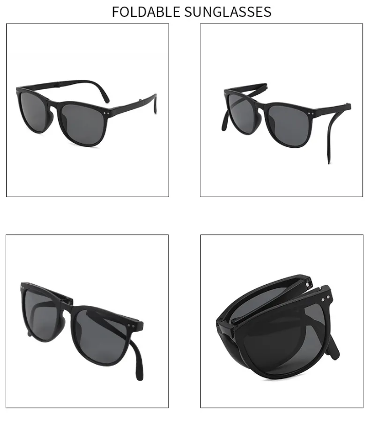 New Polarized Metal Folding Unisex Sunglasses For Driving Day and Night Photochromic Lens Portable and Easy-to-store UV - protection Sunglasses Perfect For Your Outdoor Adventures Such As Camping Picnic Trekking Rides Daily Wear And Many More