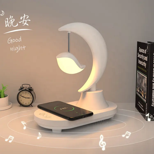 USB Rechargeable LED Atmosphere Decoration Lamp with Bluetooth Speaker – Stepless Dimmable, Wireless