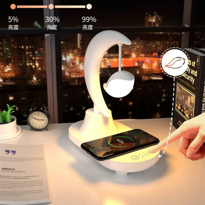 USB Rechargeable LED Atmosphere Decoration Lamp with Bluetooth Speaker – Stepless Dimmable, Wireless