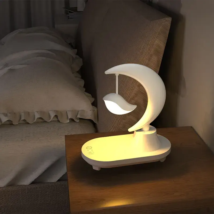 USB Rechargeable LED Atmosphere Decoration Lamp with Bluetooth Speaker – Stepless Dimmable, Wireless