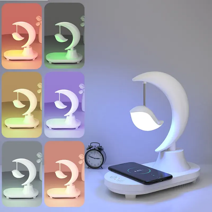 USB Rechargeable LED Atmosphere Decoration Lamp with Bluetooth Speaker – Stepless Dimmable, Wireless