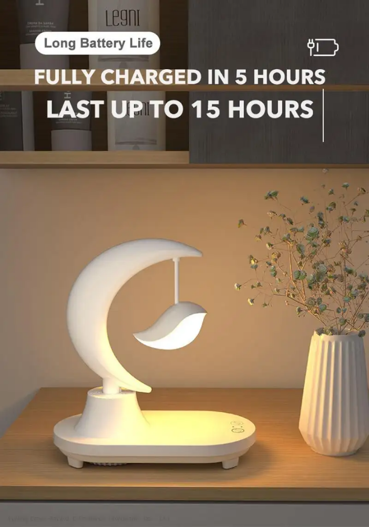 USB Rechargeable LED Atmosphere Decoration Lamp with Bluetooth Speaker – Stepless Dimmable, Wireless