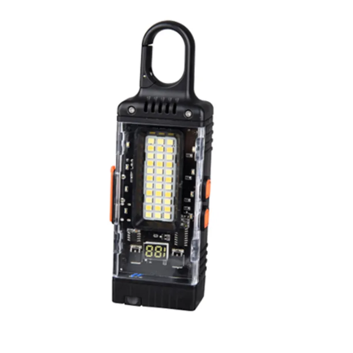 High Brightness Portable Outdoor Venting Camping Waterproof And Windproof LED Rechargeable USB Flashlight With High-Pitched Emergency Alarm And Powerbank