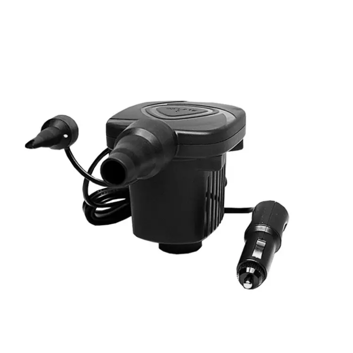 High Quality Portable Multifunctional DC Electric 12 Volt Inflating And Deflating Air Pump With 3 Nozzles For Air Beds / Cushions / Floaties And Many More Used Both Indoor And Outdoor
