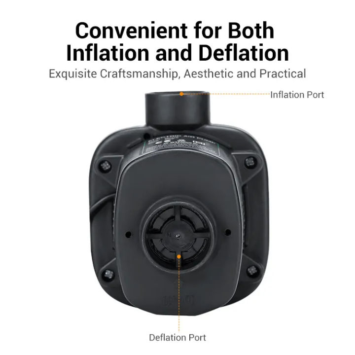 High Quality Portable Multifunctional DC Electric 12 Volt Inflating And Deflating Air Pump With 3 Nozzles For Air Beds / Cushions / Floaties And Many More Used Both Indoor And Outdoor