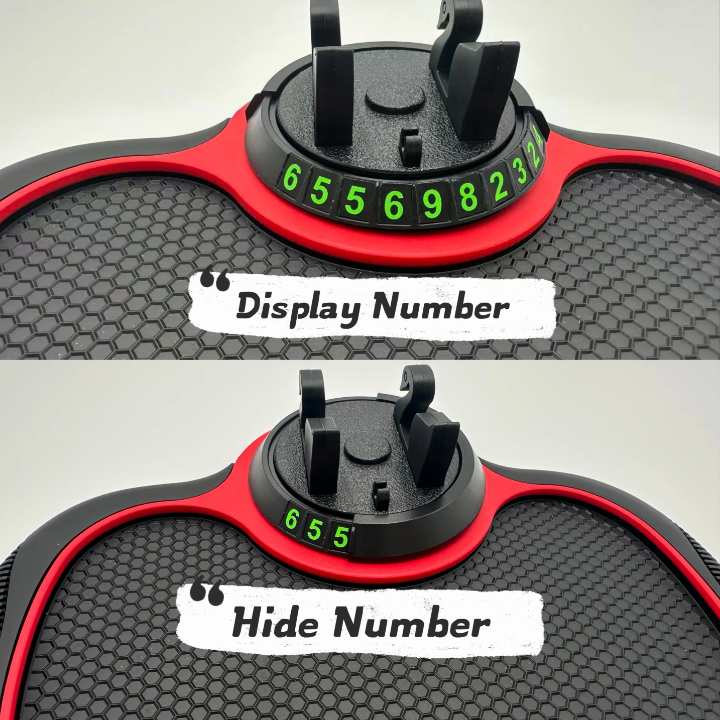 Non Slip Sticky Anti Slip Mat Multi-Function Car Dashboard Cell Phone Holder Car Anti Slide Mat Pad With Phone Number And Temporary Parking Number Card PVC Storage Pad