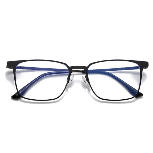 Blue Ray Cut Glass Full Rim Frame Fashion Metal Frame Photochromic Clear Lens Anti Blue Light Unisex Glasses Reading Gaming Outdoor Phones TV Anti Restrain Glasses