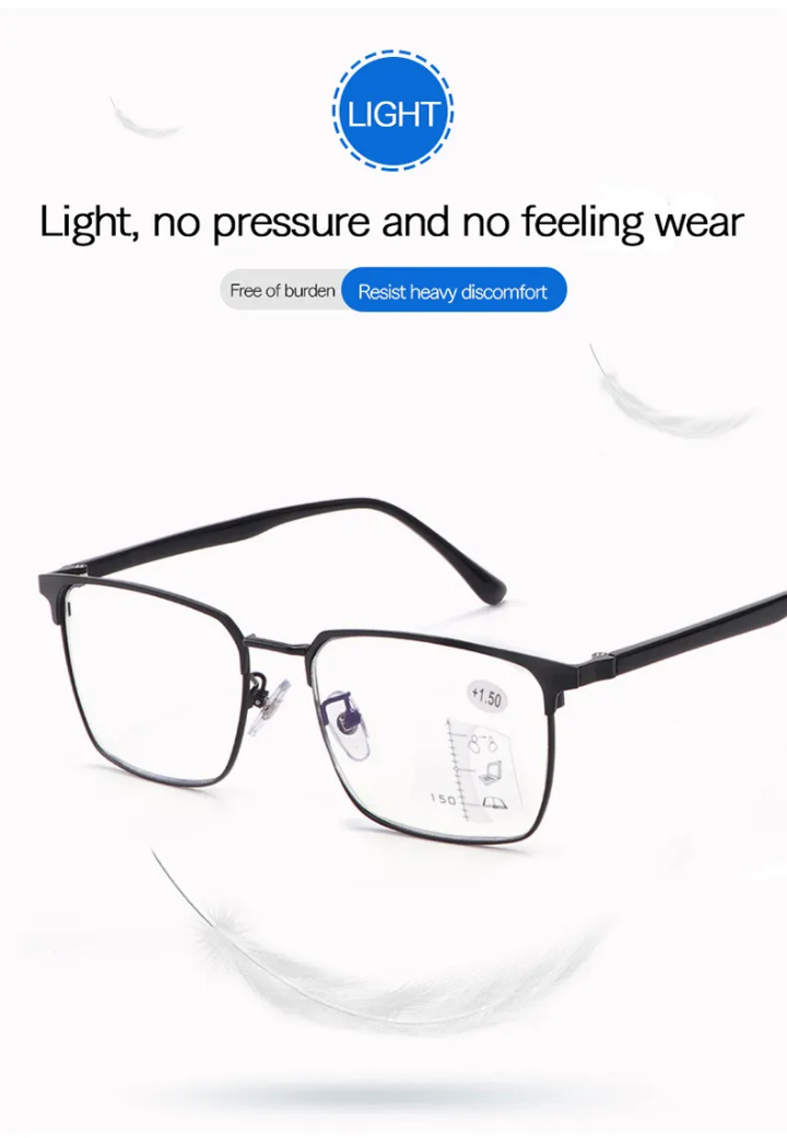 Blue Ray Cut Glass Full Rim Frame Fashion Metal Frame Photochromic Clear Lens Anti Blue Light Unisex Glasses Reading Gaming Outdoor Phones TV Anti Restrain Glasses