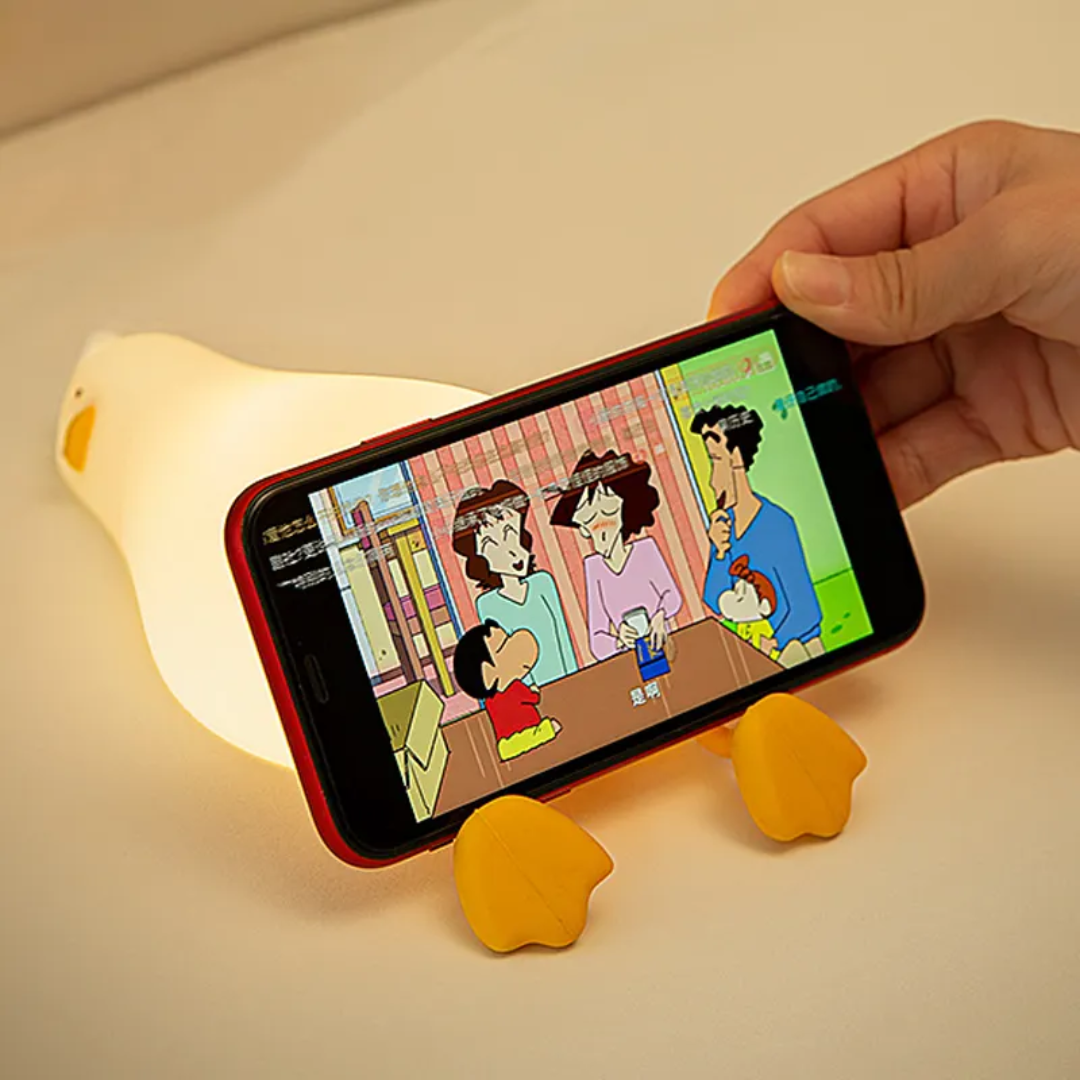 Sleeping Duck Lamp, Night Lamp Led Squishy Cute Soft Silicon Duck Light Mini USB Rechargeable Lazy Light Perfect For A Camp Night