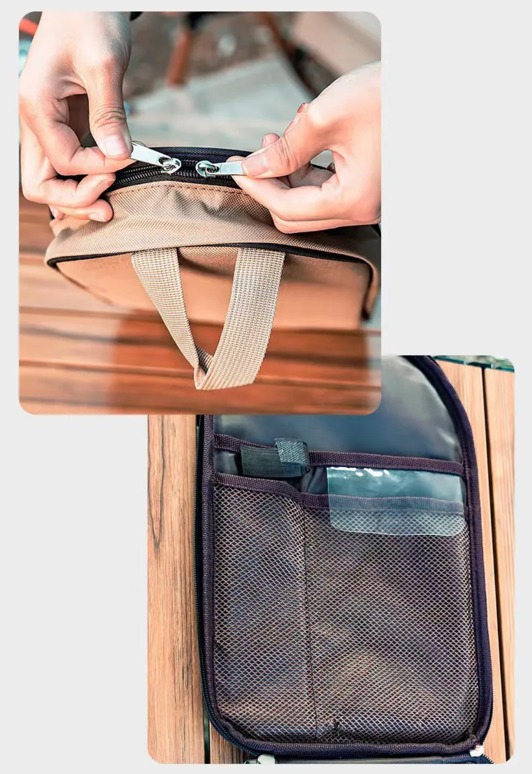 Outdoor Kitchen Utensil Set Large Capacity Camp Organizer Pouch For Camping Trekking And Picnics