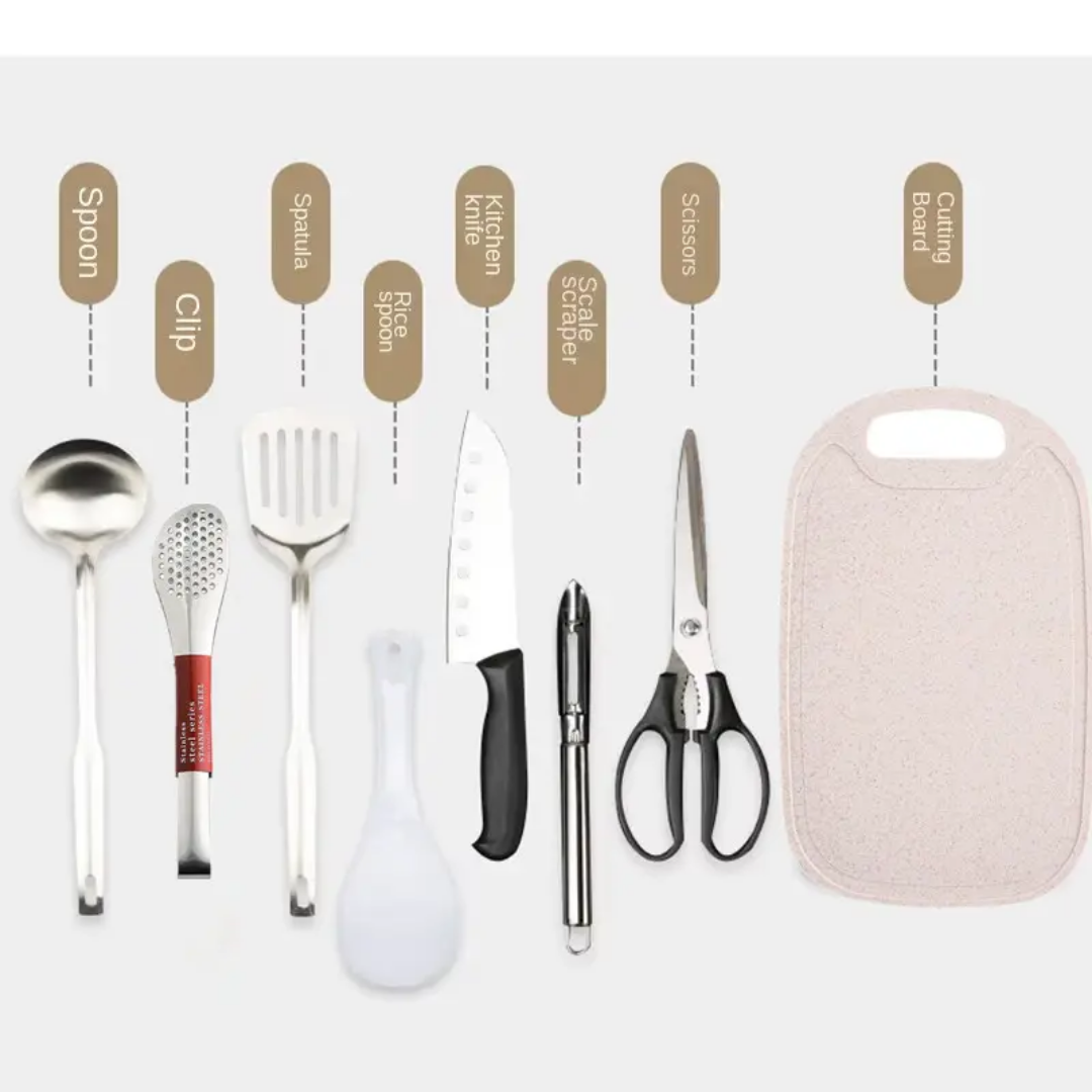 Outdoor Kitchen Utensil Set Large Capacity Camp Organizer Pouch For Camping Trekking And Picnics