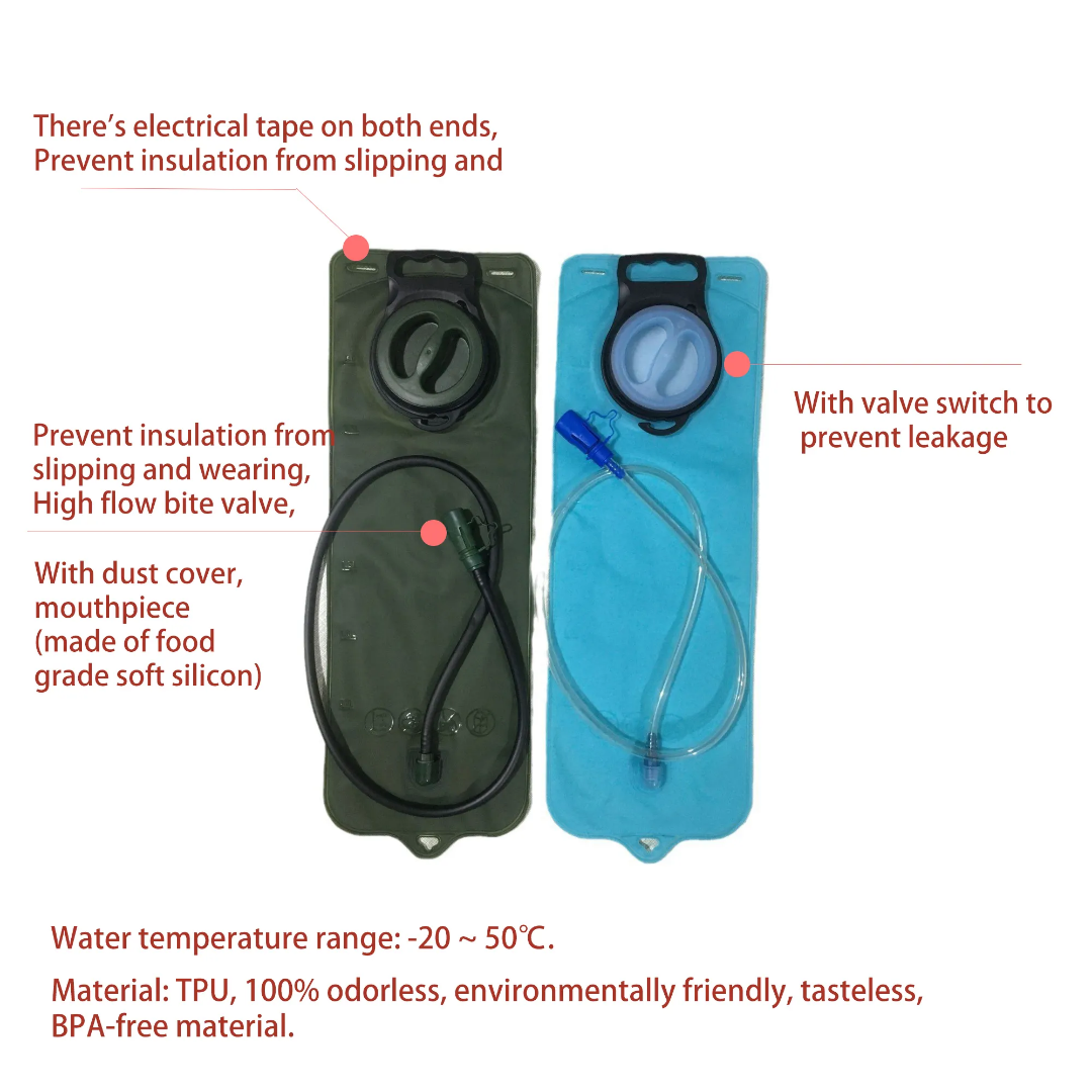 2 L Water Storage Hydration Bladder Backpack Water Bag for Hiking Outdoor Trekking Travel