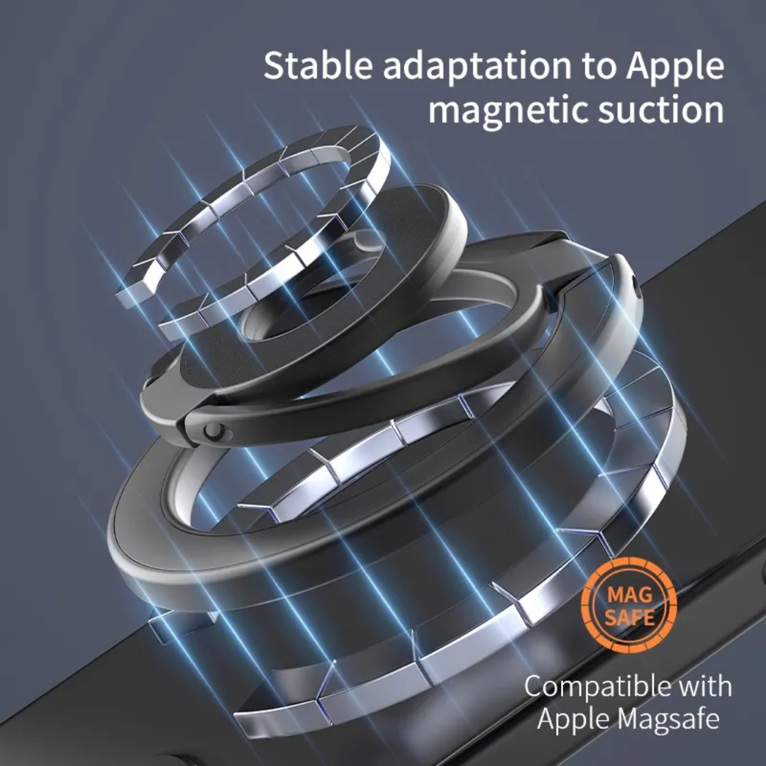 360 degree Ultra-thin Magnetic Ring Holder Rotational Detachable Double Side Strong Magnet Finger Stan