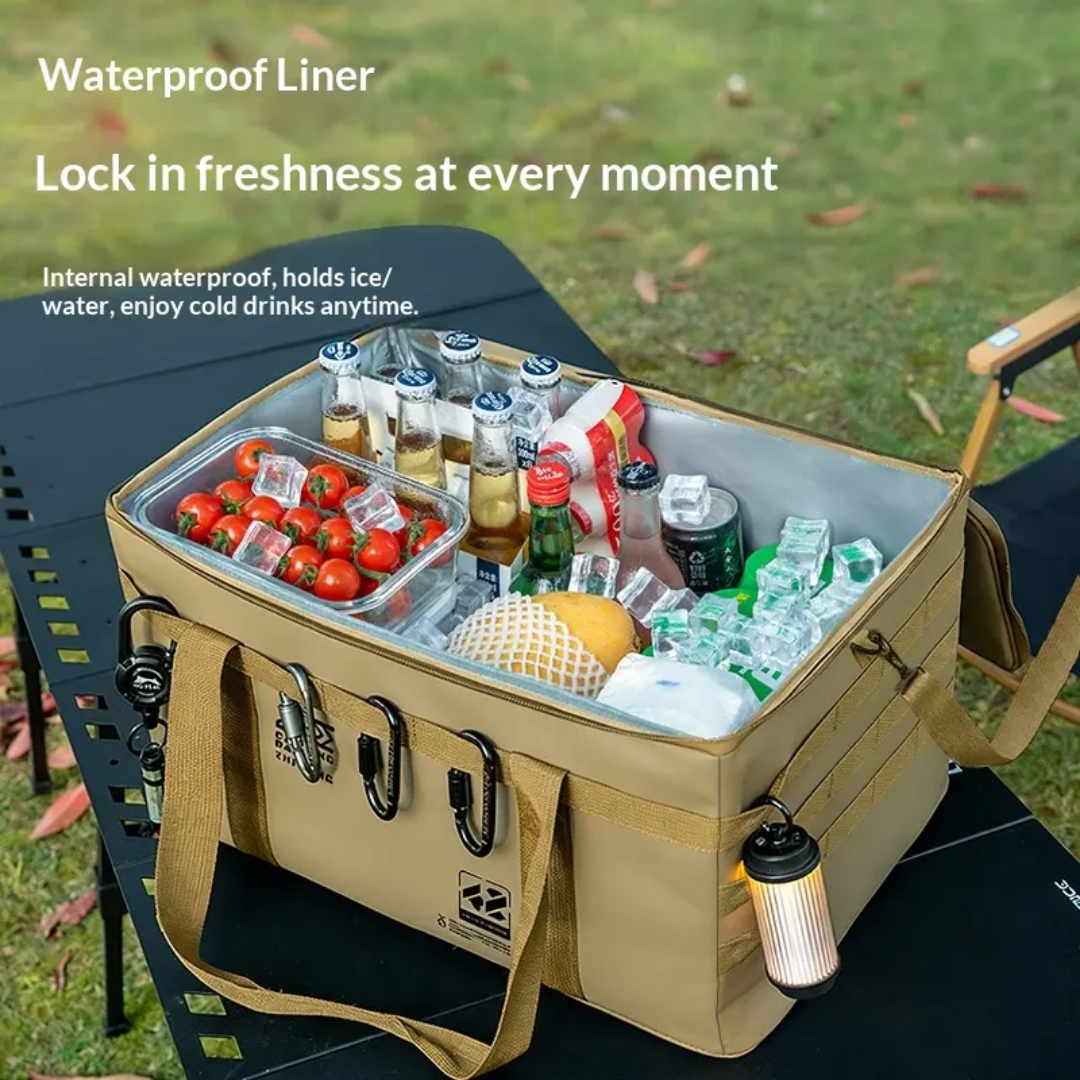 Large Capacity Picnic Storage Bag Waterproof Picnic Camping Kitchen Use Multi-Purpose Large Capacity Storage Carry Bag