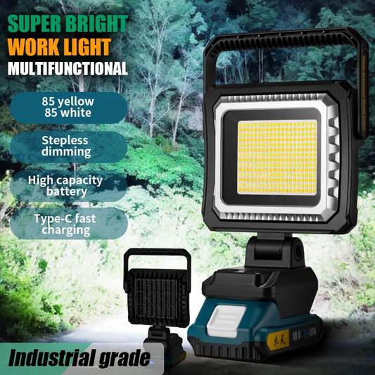 18 Volt Removeable Battery Folding Multifunctional High Power USB Charging Cable Led Work Light Suitable For Both Indoor And Outdoor Use