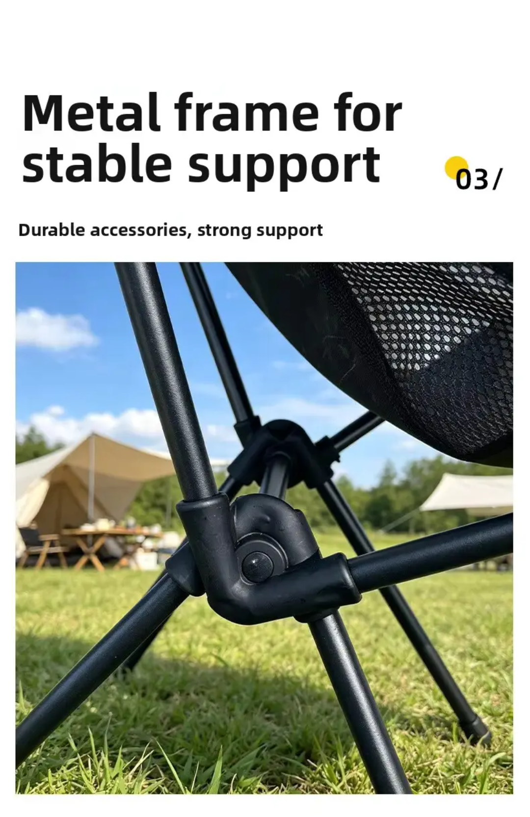 Camping Chair Portable Folding Light Weight Detachable Outdoor Chair Perfect For Camping Trekking And Picnic