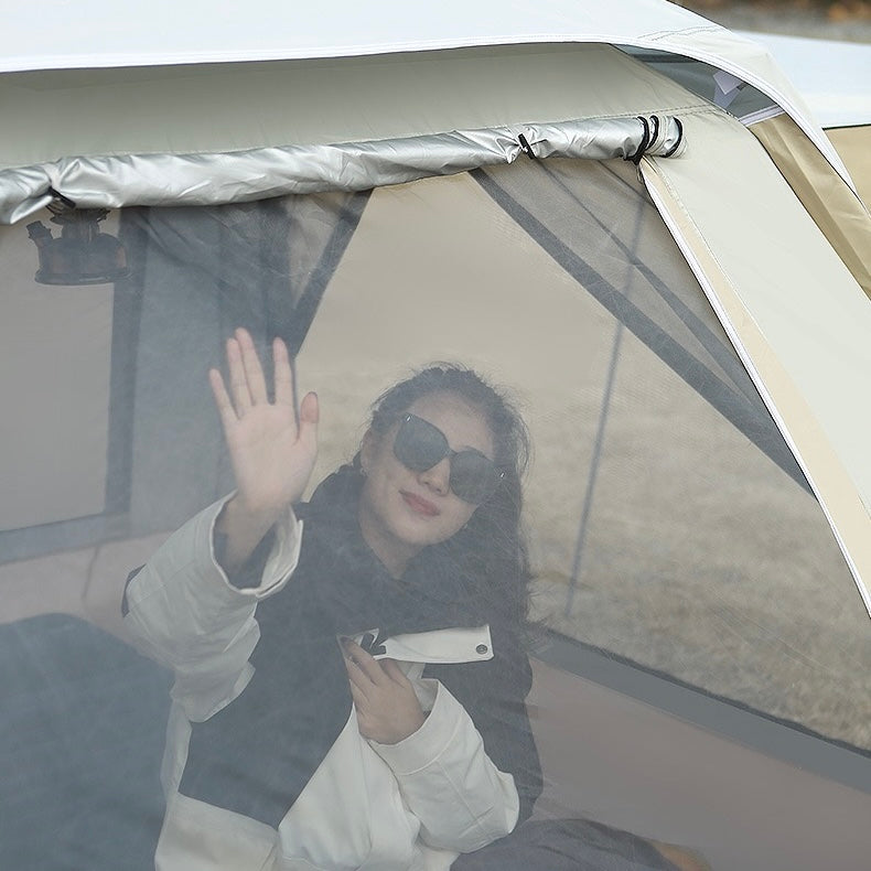 Automatic Tent 4-6 Person With Canopy Trekking Travel Hiking Best for Camping Full Waterproof With Mosquito Net Shelter & Party