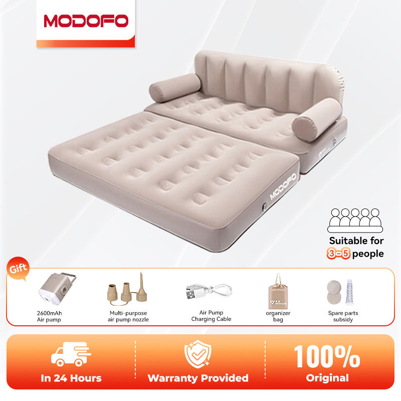 Luxury Air Sofa Bed Auto Inflatable Air Mattress Best for Camping must have for Home & Car. King Size Bed 6 Feet by 5
