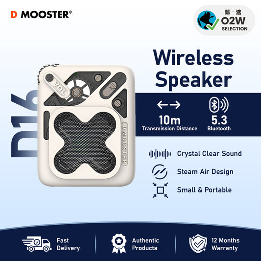 DMOOSTER D16 Mini Bluetooth Speaker:Portable, Powerful Sound,LED Indicator ,TF Card Support, Fast Recharge and Compact Design Perfect For Joyful Camping
