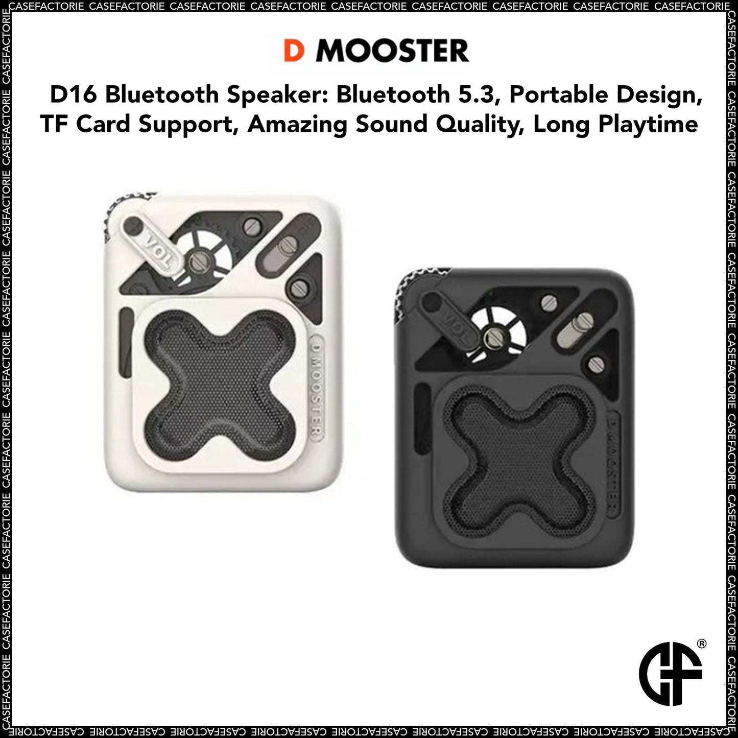 DMOOSTER D16 Mini Bluetooth Speaker:Portable, Powerful Sound,LED Indicator ,TF Card Support, Fast Recharge and Compact Design Perfect For Joyful Camping