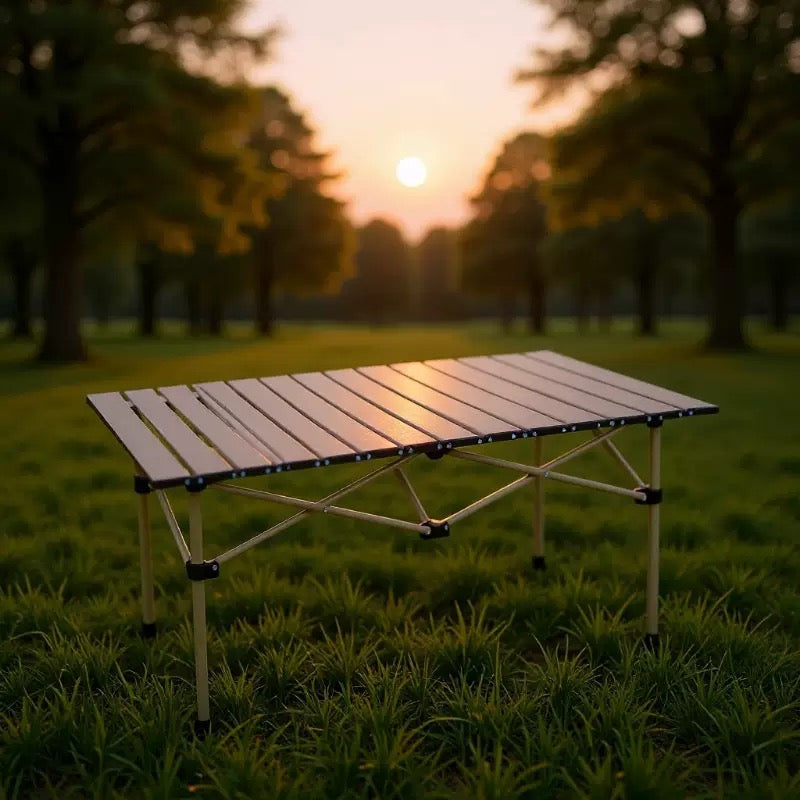 Camping Table Chairs Set Upgraded 1 Portable Folding + Table 4 Outdoor Chairs Set Bundle Offer Fold it in Bag Bring Anywhere Camping Trekking Travel Picnic Rooftop Garden Balcony Restaurants Light Weight Super Portable & Durable