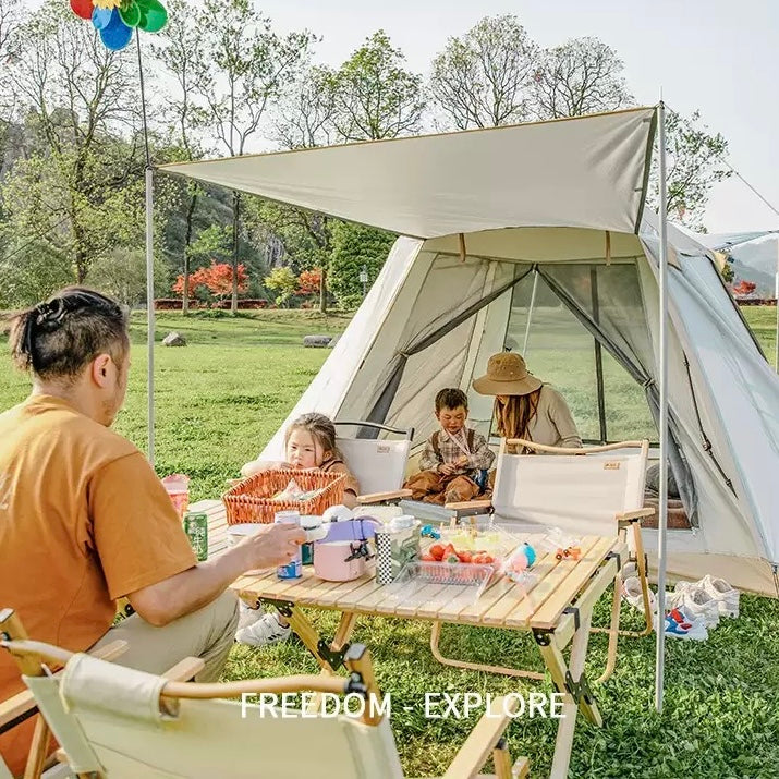 Automatic Tent 4-6 Person With Canopy Trekking Travel Hiking Best for Camping Full Waterproof With Mosquito Net Shelter & Party