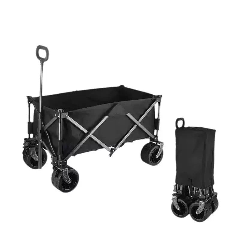 Large Camping Trolley Folding 200 Liter Multipurpose Big Wheels Strong Premium indoor & Outdoor Easily Fit in Trunk Carbon Steel Rust Free Extra Strong Shopping or Outdoor Adventure Camping Picnic or Street